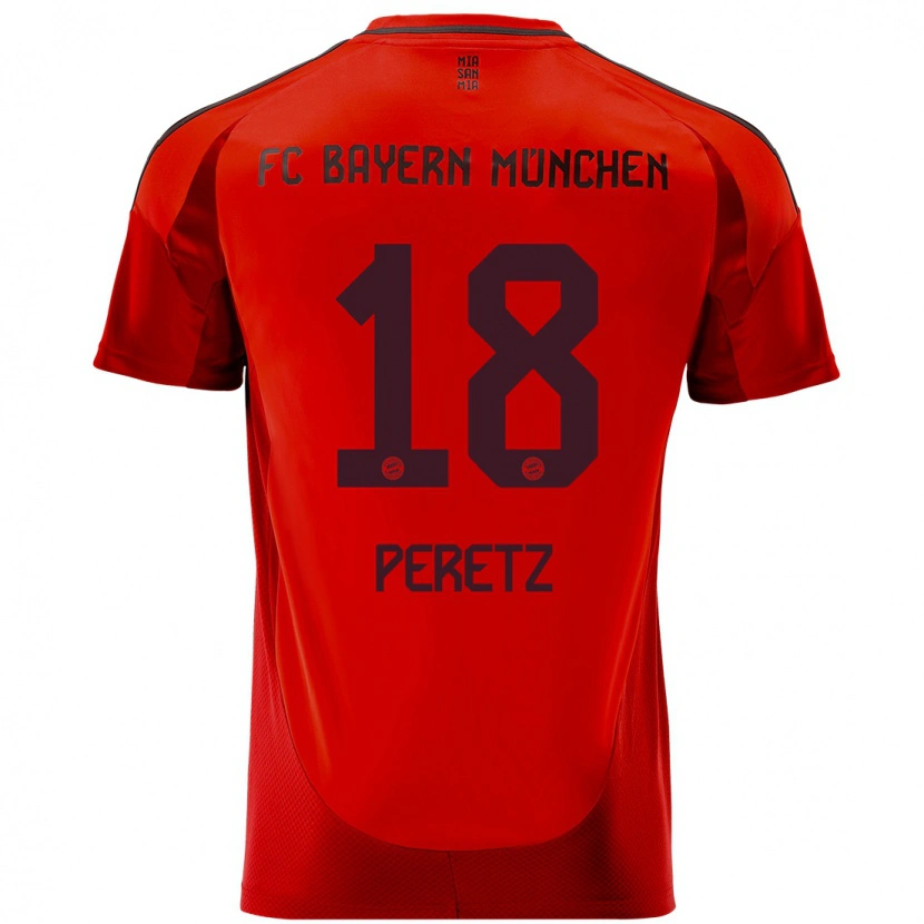 Danxen Kinder Daniel Peretz #18 Rot Heimtrikot Trikot 2024/25 T-Shirt Schweiz