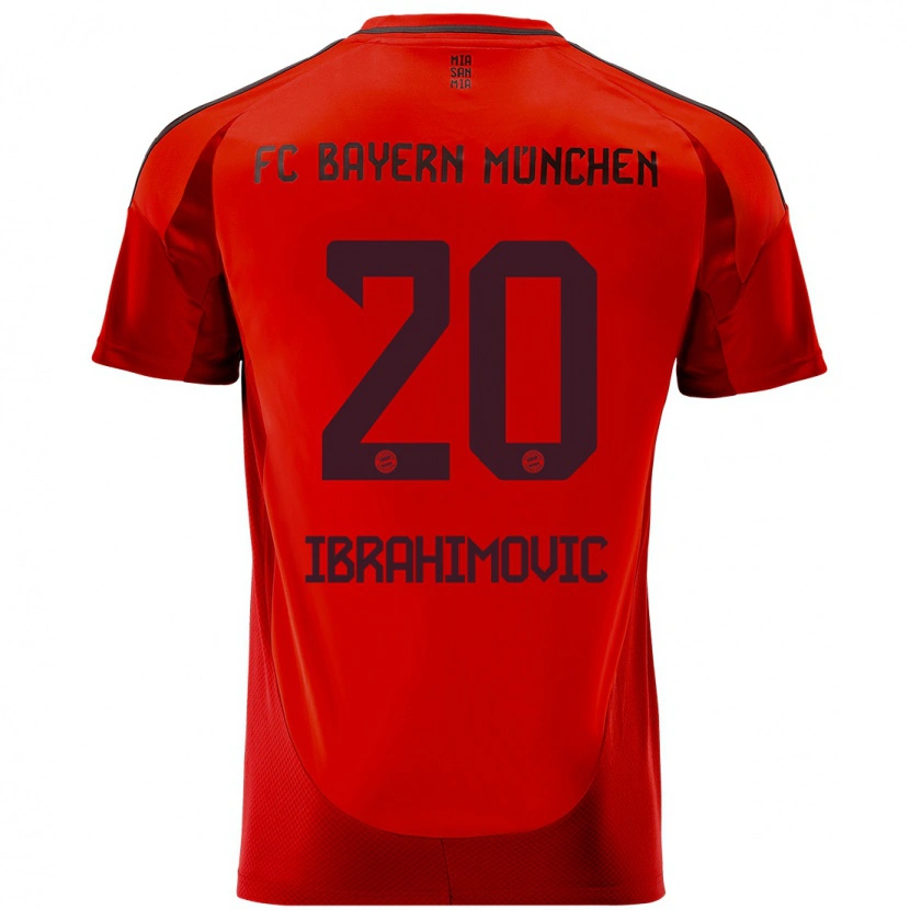 Danxen Kinder Arijon Ibrahimovic #20 Rot Heimtrikot Trikot 2024/25 T-Shirt Schweiz