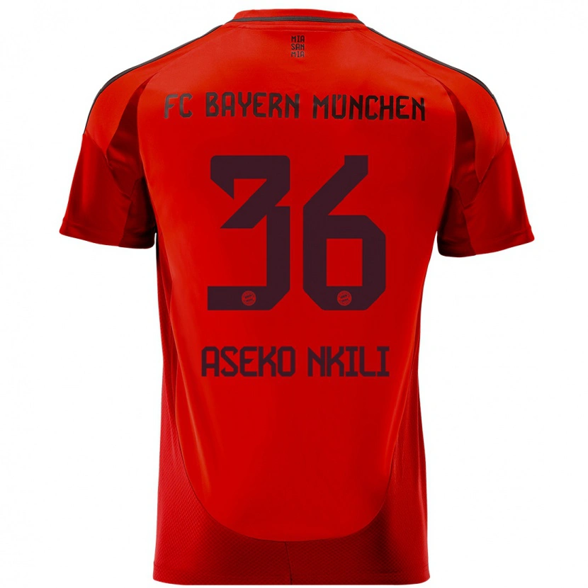 Danxen Kinder Noël Aséko Nkili #36 Rot Heimtrikot Trikot 2024/25 T-Shirt Schweiz