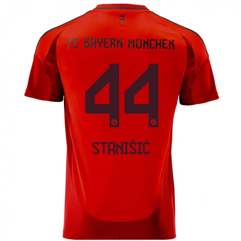 Danxen Kinder Josip Stanisic #44 Rot Heimtrikot Trikot 2024/25 T-Shirt Schweiz