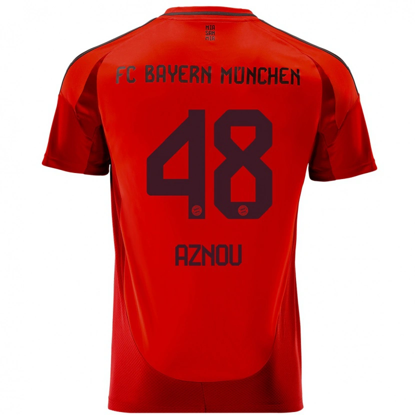 Danxen Kinder Adam Aznou #48 Rot Heimtrikot Trikot 2024/25 T-Shirt Schweiz