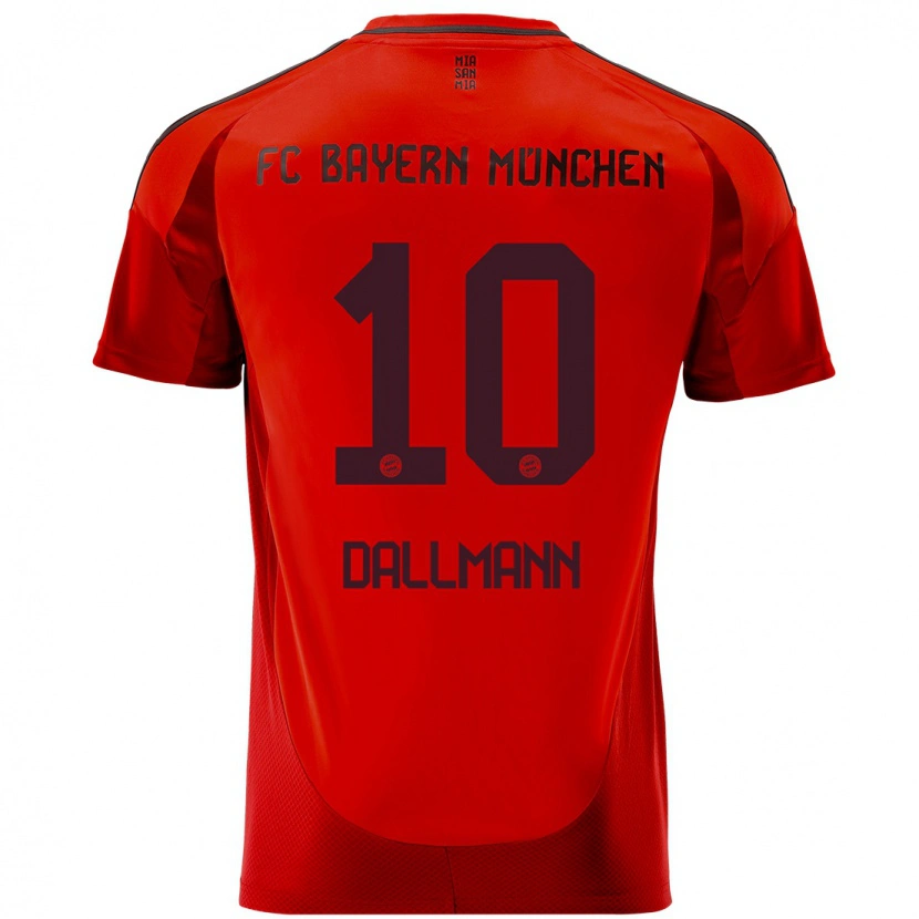 Danxen Kinder Linda Dallmann #10 Rot Heimtrikot Trikot 2024/25 T-Shirt Schweiz