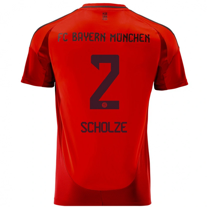 Danxen Kinder Max Scholze #2 Rot Heimtrikot Trikot 2024/25 T-Shirt Schweiz