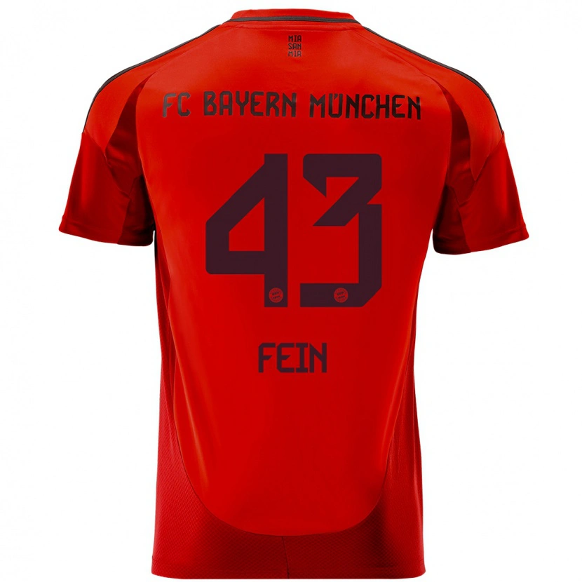 Danxen Kinder Adrian Fein #43 Rot Heimtrikot Trikot 2024/25 T-Shirt Schweiz