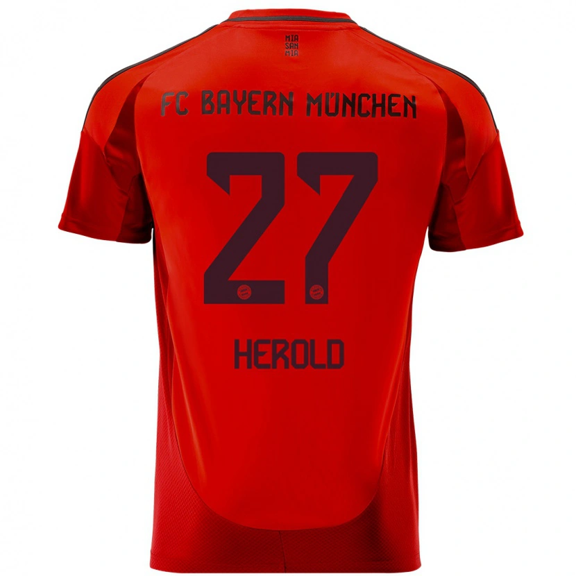 Danxen Kinder David Herold #27 Rot Heimtrikot Trikot 2024/25 T-Shirt Schweiz