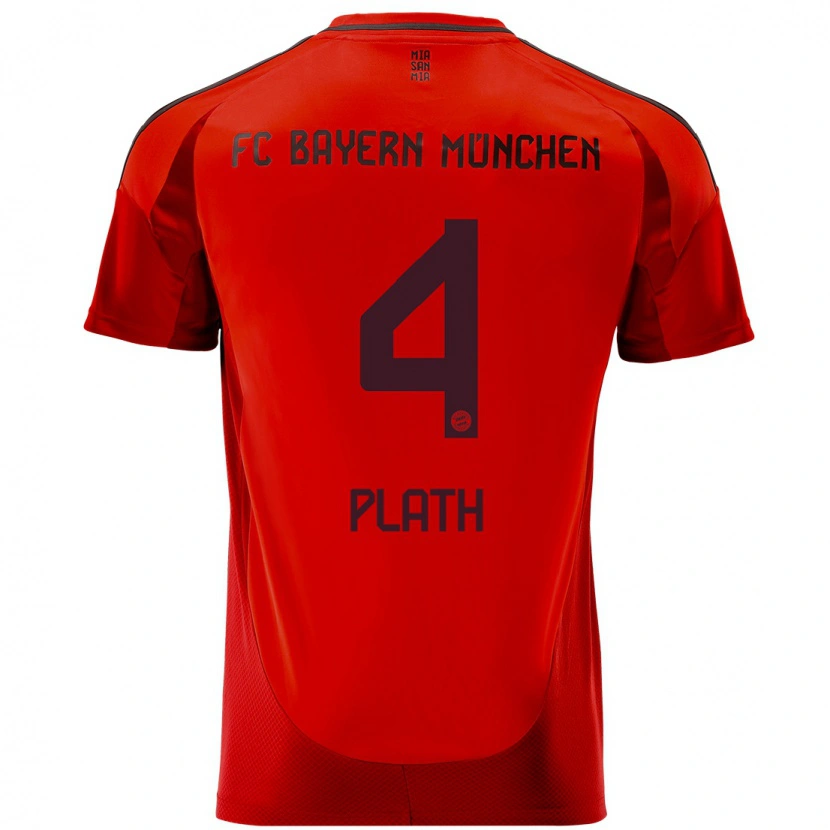 Danxen Kinder Max Plath #4 Rot Heimtrikot Trikot 2024/25 T-Shirt Schweiz