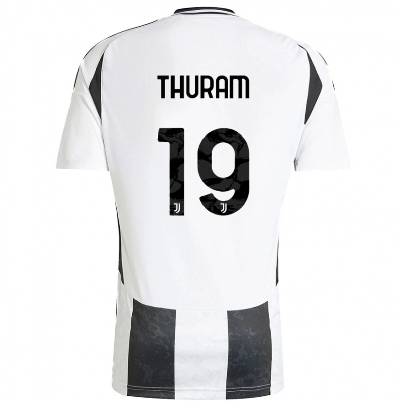 Danxen Kinder Khéphren Thuram #19 Weiß Schwarz Heimtrikot Trikot 2024/25 T-Shirt Schweiz