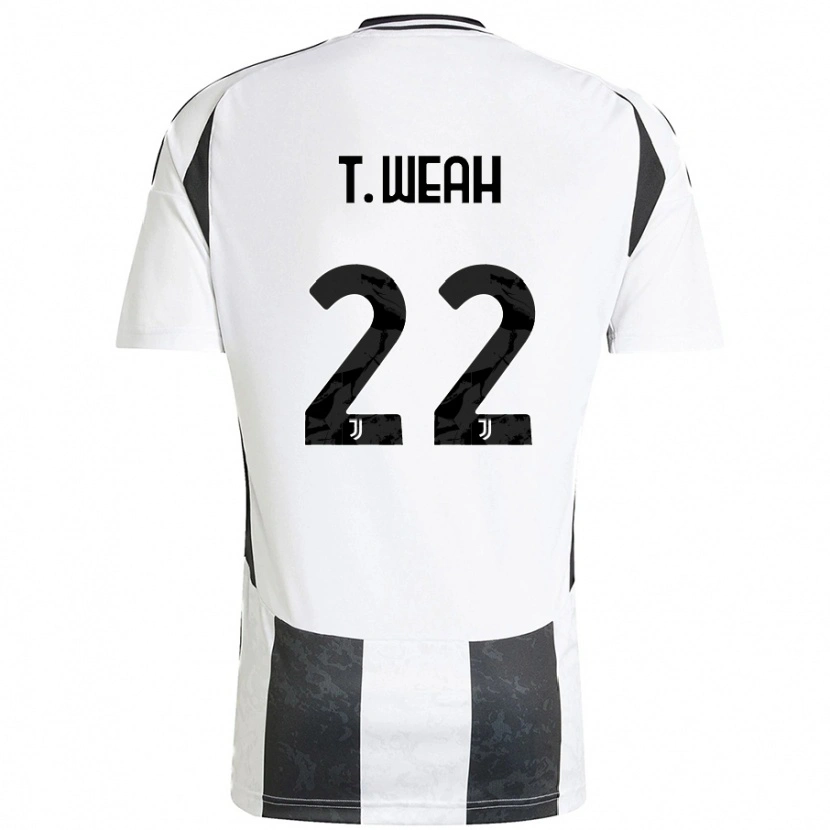 Danxen Kinder Timothy Weah #22 Weiß Schwarz Heimtrikot Trikot 2024/25 T-Shirt Schweiz