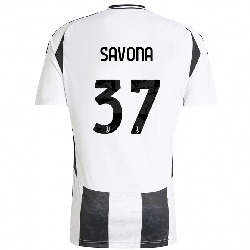 Danxen Kinder Nicolò Savona #37 Weiß Schwarz Heimtrikot Trikot 2024/25 T-Shirt Schweiz