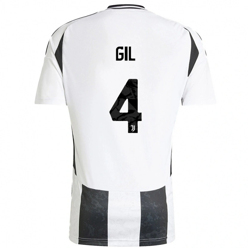 Danxen Kinder Javier Gil #4 Weiß Schwarz Heimtrikot Trikot 2024/25 T-Shirt Schweiz