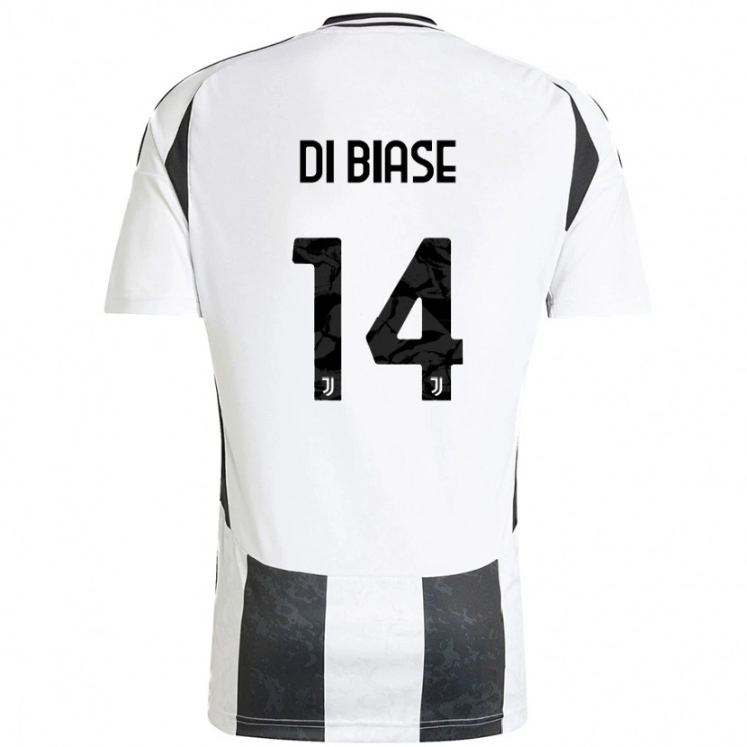 Danxen Kinder Gianmarco Di Biase #14 Weiß Schwarz Heimtrikot Trikot 2024/25 T-Shirt Schweiz