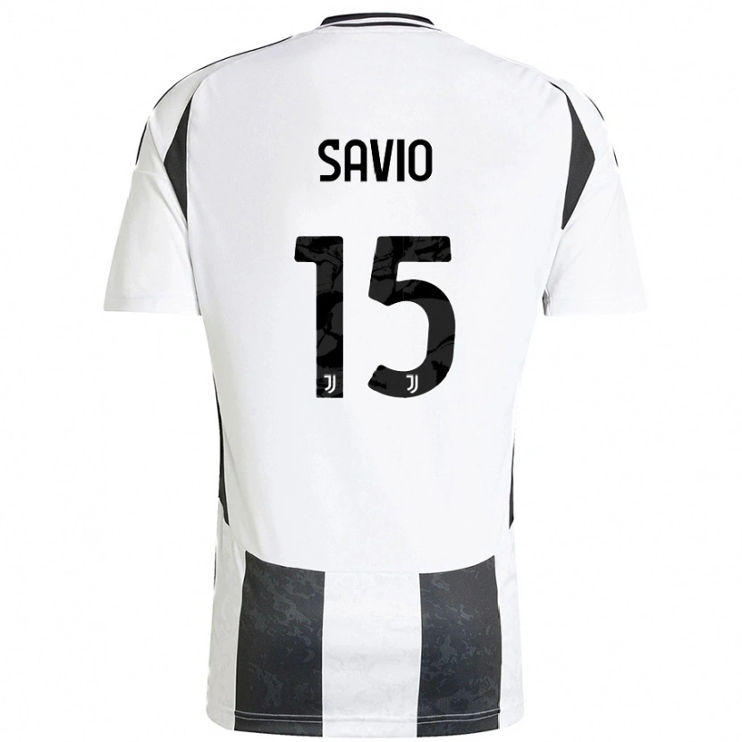 Danxen Kinder Federico Savio #15 Weiß Schwarz Heimtrikot Trikot 2024/25 T-Shirt Schweiz