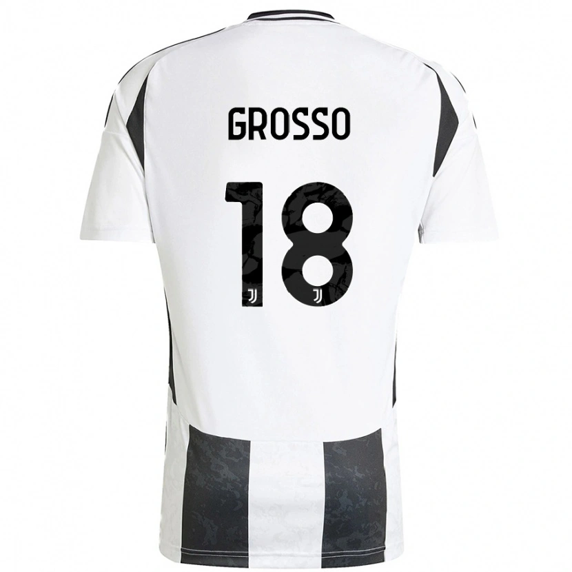 Danxen Kinder Filippo Grosso #18 Weiß Schwarz Heimtrikot Trikot 2024/25 T-Shirt Schweiz