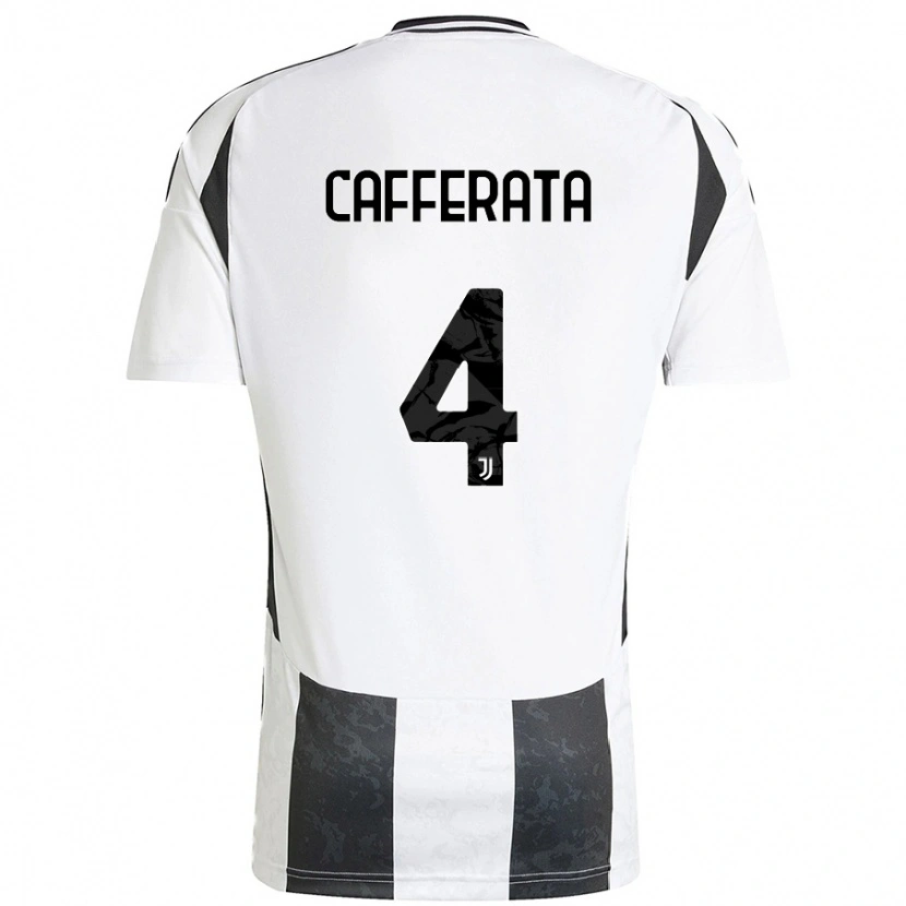 Danxen Kinder Federica Cafferata #4 Weiß Schwarz Heimtrikot Trikot 2024/25 T-Shirt Schweiz