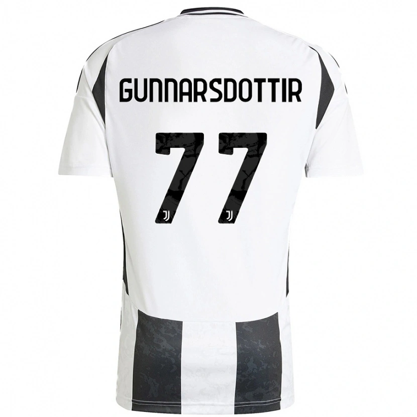 Danxen Kinder Sara Björk Gunnarsdóttir #77 Weiß Schwarz Heimtrikot Trikot 2024/25 T-Shirt Schweiz