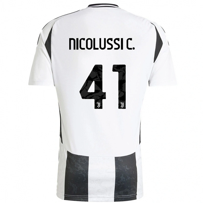 Danxen Kinder Hans Nicolussi Caviglia #41 Weiß Schwarz Heimtrikot Trikot 2024/25 T-Shirt Schweiz