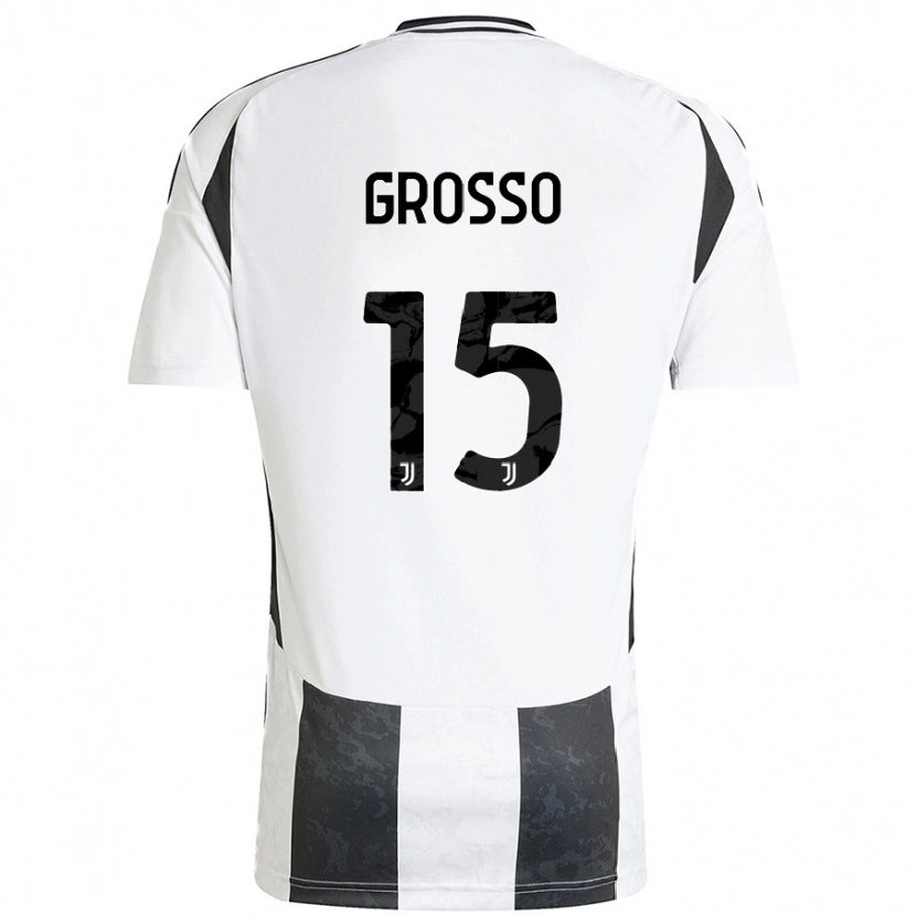 Danxen Kinder Julia Grosso #15 Weiß Schwarz Heimtrikot Trikot 2024/25 T-Shirt Schweiz