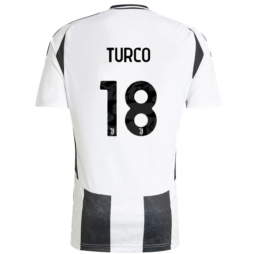 Danxen Kinder Nicolo Turco #18 Weiß Schwarz Heimtrikot Trikot 2024/25 T-Shirt Schweiz