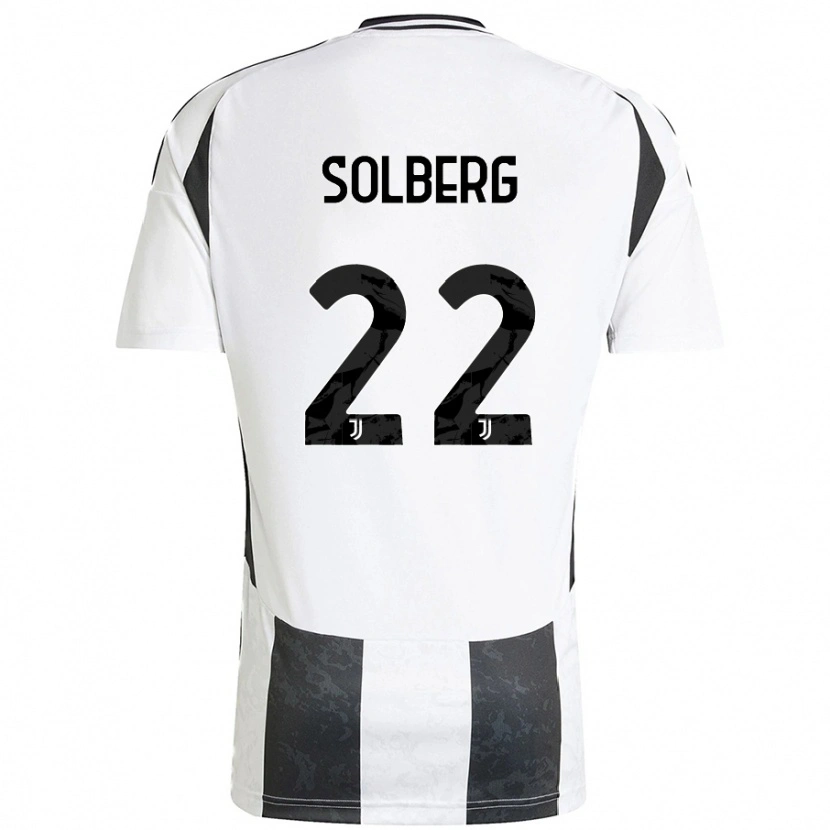 Danxen Kinder Elias Solberg #22 Weiß Schwarz Heimtrikot Trikot 2024/25 T-Shirt Schweiz