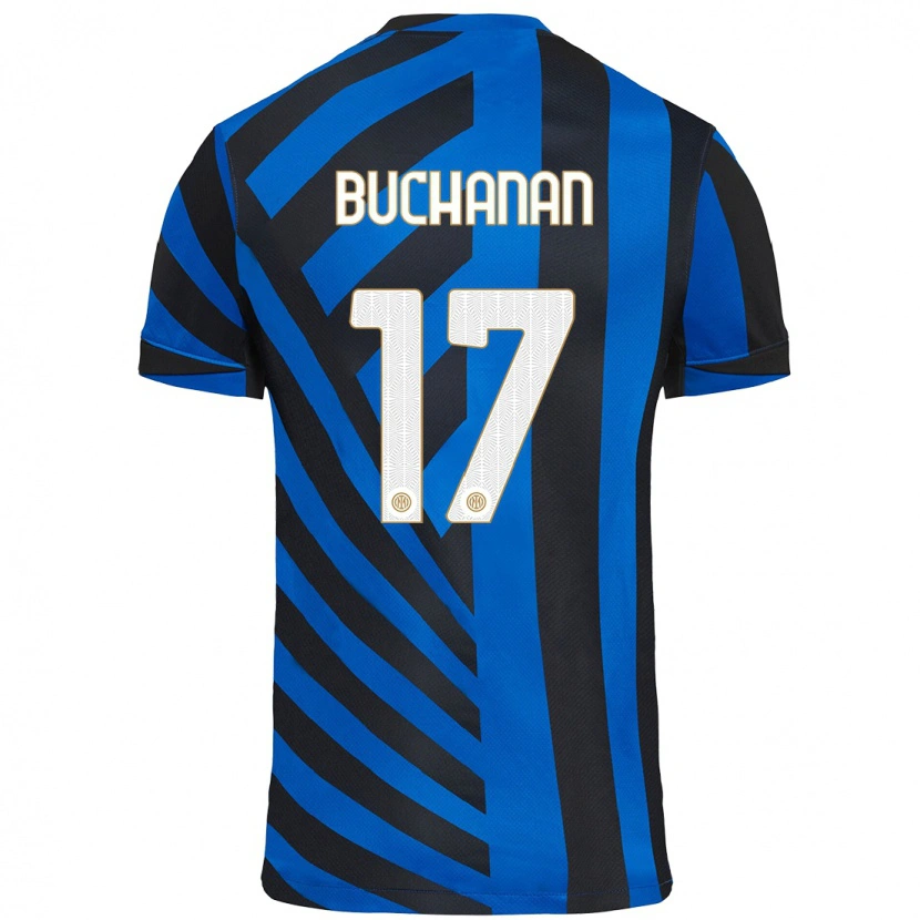 Danxen Kinder Tajon Buchanan #17 Blau Schwarz Heimtrikot Trikot 2024/25 T-Shirt Schweiz