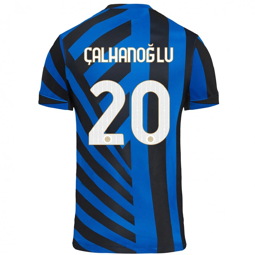 Danxen Kinder Hakan Çalhanoğlu #20 Blau Schwarz Heimtrikot Trikot 2024/25 T-Shirt Schweiz