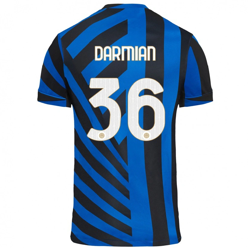 Danxen Kinder Matteo Darmian #36 Blau Schwarz Heimtrikot Trikot 2024/25 T-Shirt Schweiz