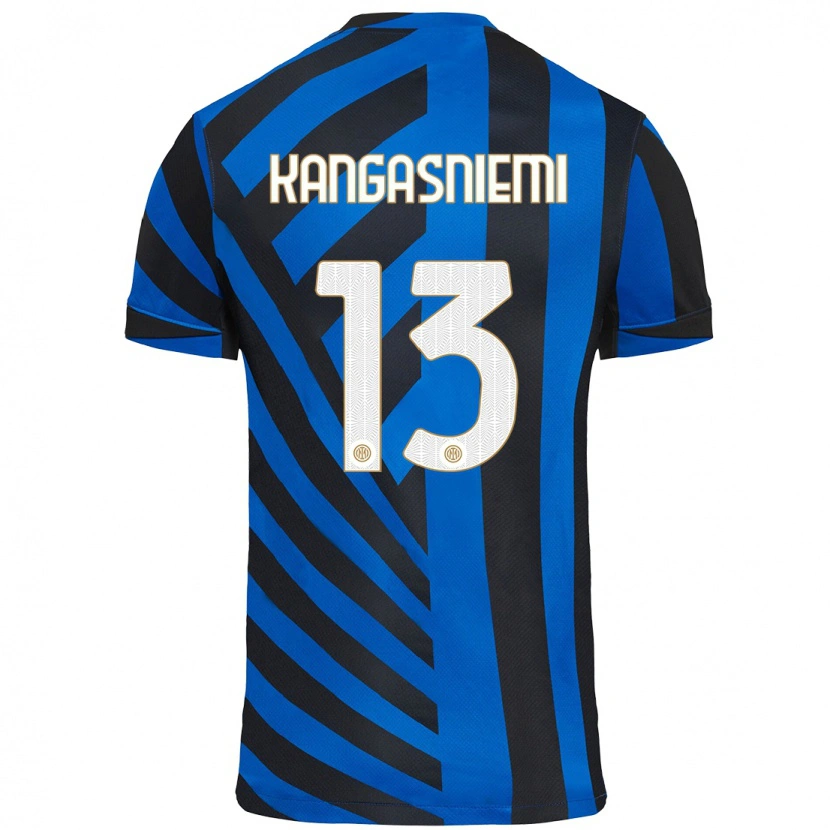 Danxen Kinder Ilari Kangasniemi #13 Blau Schwarz Heimtrikot Trikot 2024/25 T-Shirt Schweiz