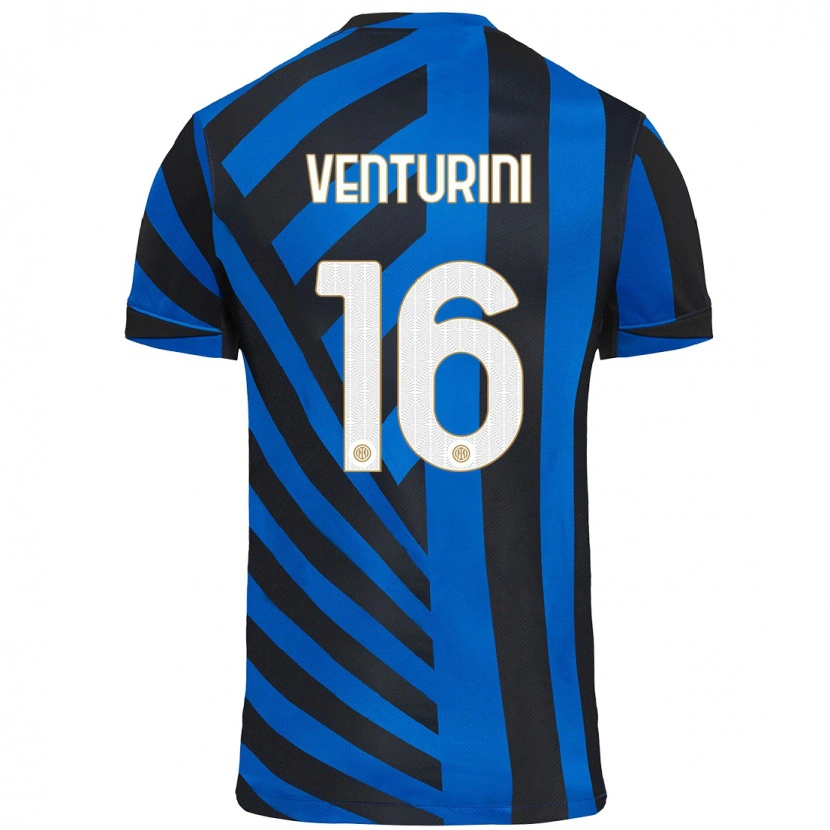 Danxen Kinder Matteo Venturini #16 Blau Schwarz Heimtrikot Trikot 2024/25 T-Shirt Schweiz