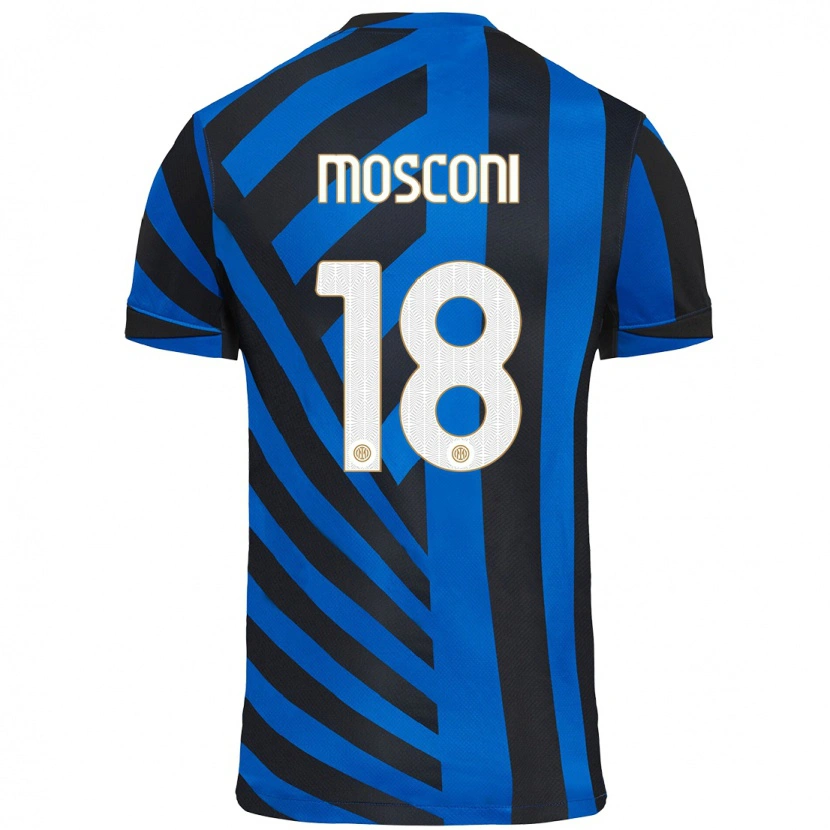 Danxen Kinder Mattia Mosconi #18 Blau Schwarz Heimtrikot Trikot 2024/25 T-Shirt Schweiz