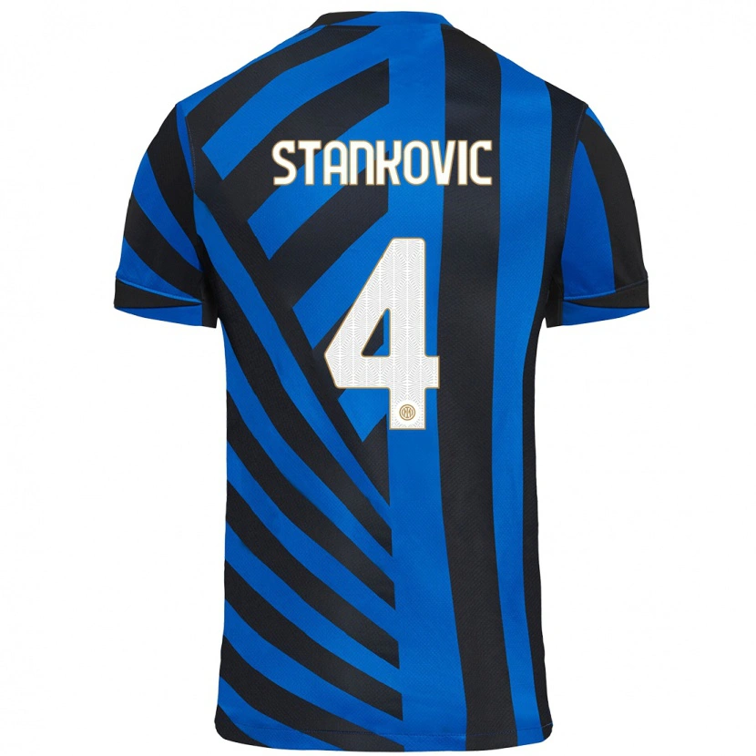 Danxen Kinder Aleksandar Stankovic #4 Blau Schwarz Heimtrikot Trikot 2024/25 T-Shirt Schweiz