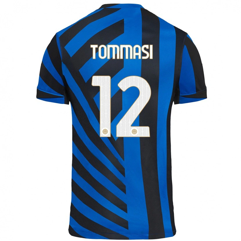 Danxen Kinder Francesco Tommasi #12 Blau Schwarz Heimtrikot Trikot 2024/25 T-Shirt Schweiz