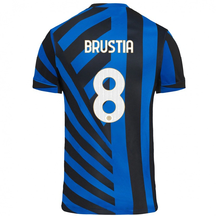 Danxen Kinder Martina Brustia #8 Blau Schwarz Heimtrikot Trikot 2024/25 T-Shirt Schweiz