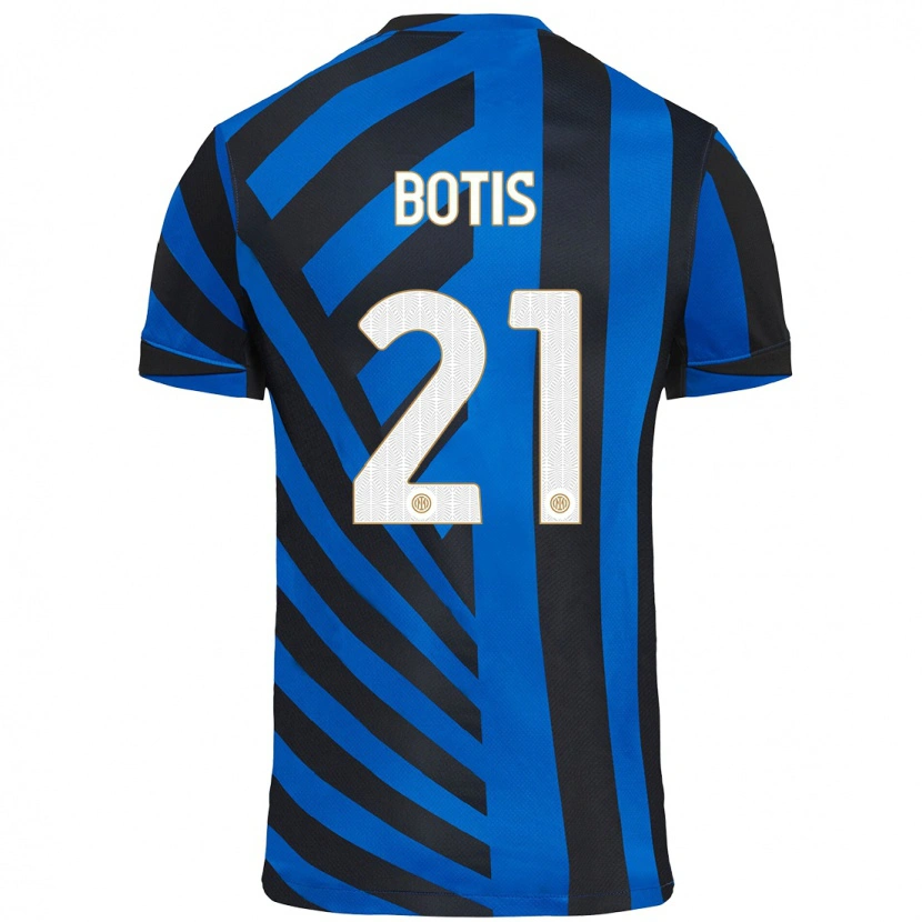 Danxen Kinder Nikolaos Botis #21 Blau Schwarz Heimtrikot Trikot 2024/25 T-Shirt Schweiz