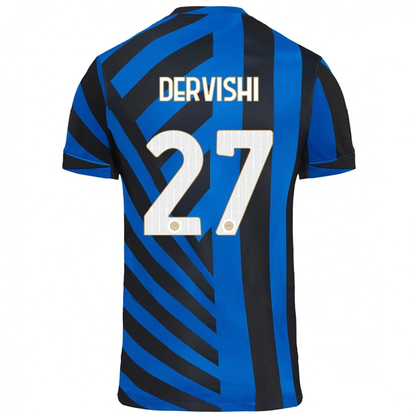 Danxen Kinder Kristian Dervishi #27 Blau Schwarz Heimtrikot Trikot 2024/25 T-Shirt Schweiz