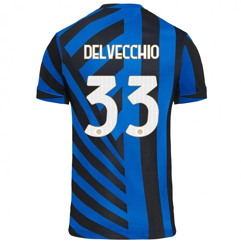 Danxen Kinder Gabriele Delvecchio #33 Blau Schwarz Heimtrikot Trikot 2024/25 T-Shirt Schweiz