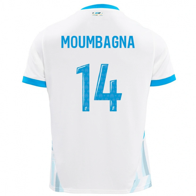 Danxen Kinder Faris Moumbagna #14 Weiß Himmelblau Heimtrikot Trikot 2024/25 T-Shirt Schweiz