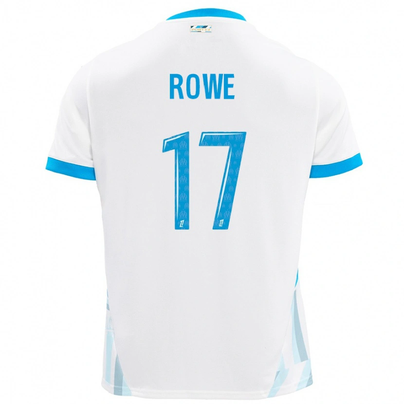 Danxen Kinder Jonathan Rowe #17 Weiß Himmelblau Heimtrikot Trikot 2024/25 T-Shirt Schweiz