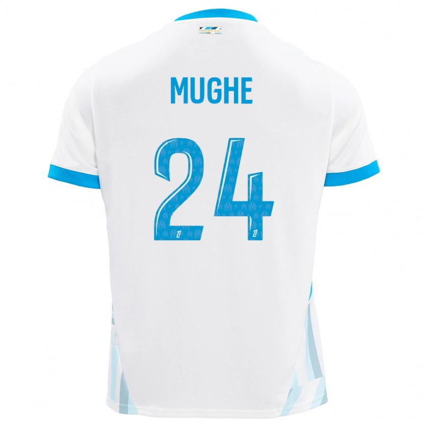 Danxen Kinder François Mughe #24 Weiß Himmelblau Heimtrikot Trikot 2024/25 T-Shirt Schweiz