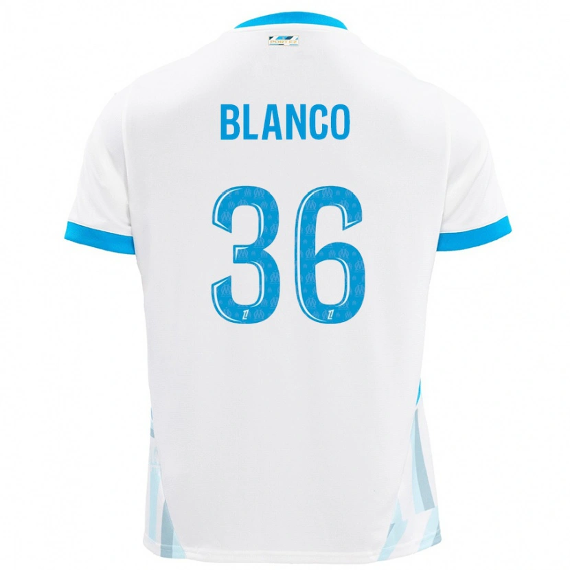 Danxen Kinder Rubén Blanco #36 Weiß Himmelblau Heimtrikot Trikot 2024/25 T-Shirt Schweiz