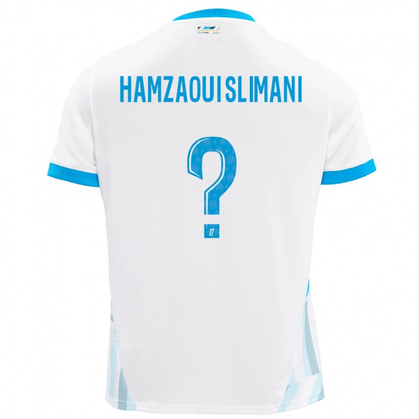 Danxen Kinder Hilan Hamzaoui Slimani #0 Weiß Himmelblau Heimtrikot Trikot 2024/25 T-Shirt Schweiz