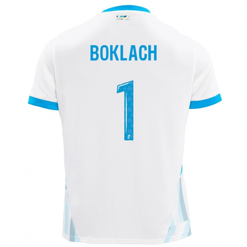 Danxen Kinder Kateryna Boklach #1 Weiß Himmelblau Heimtrikot Trikot 2024/25 T-Shirt Schweiz