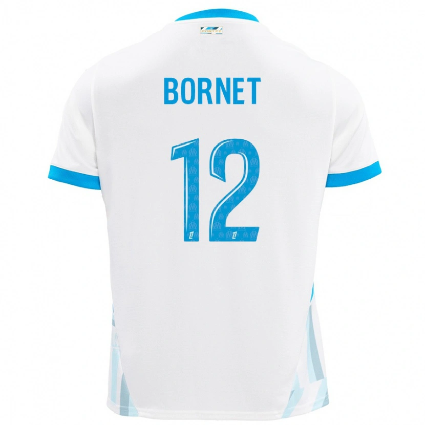 Danxen Kinder Camille Bornet #12 Weiß Himmelblau Heimtrikot Trikot 2024/25 T-Shirt Schweiz