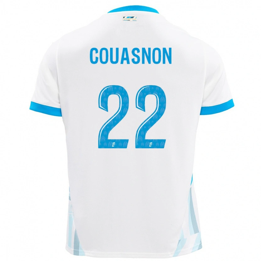 Danxen Kinder Roxane Couasnon #22 Weiß Himmelblau Heimtrikot Trikot 2024/25 T-Shirt Schweiz