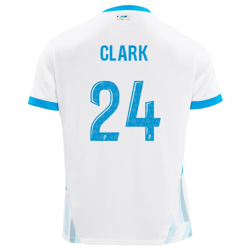 Danxen Kinder Ashley Clark #24 Weiß Himmelblau Heimtrikot Trikot 2024/25 T-Shirt Schweiz