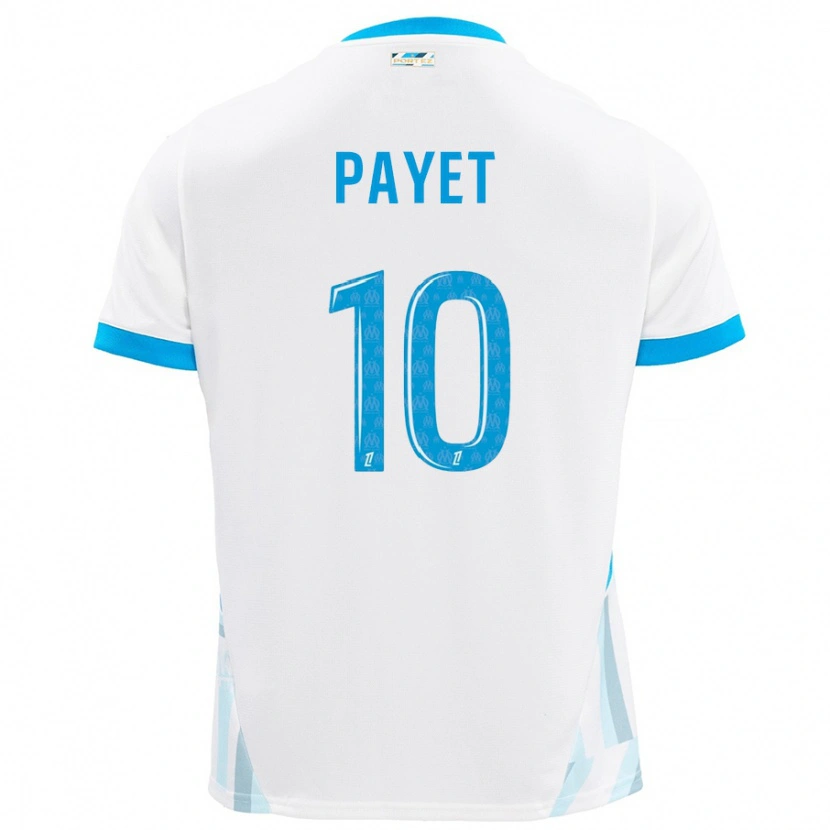 Danxen Kinder Dimitri Payet #10 Weiß Himmelblau Heimtrikot Trikot 2024/25 T-Shirt Schweiz