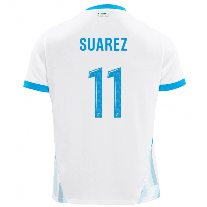 Danxen Kinder Luis Suarez #11 Weiß Himmelblau Heimtrikot Trikot 2024/25 T-Shirt Schweiz