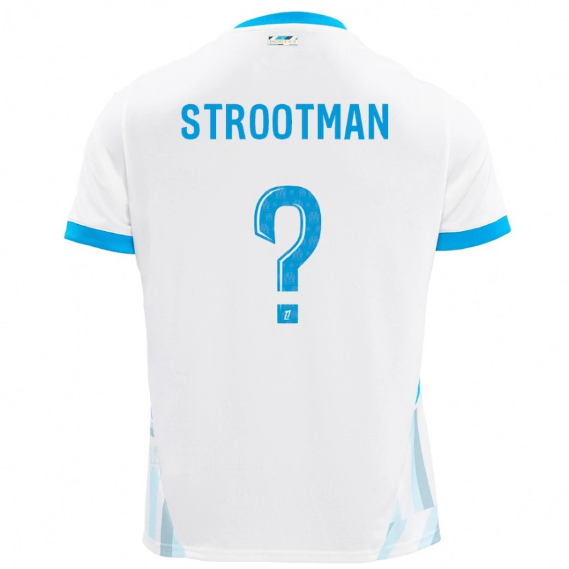 Danxen Kinder Kevin Strootman #0 Weiß Himmelblau Heimtrikot Trikot 2024/25 T-Shirt Schweiz