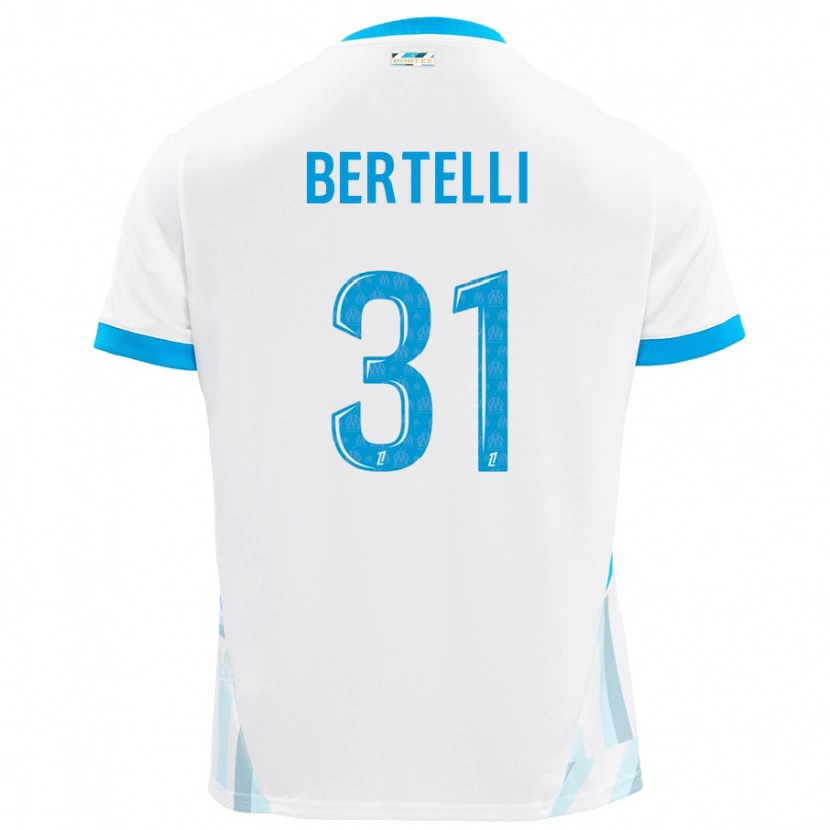 Danxen Kinder Ugo Bertelli #31 Weiß Himmelblau Heimtrikot Trikot 2024/25 T-Shirt Schweiz