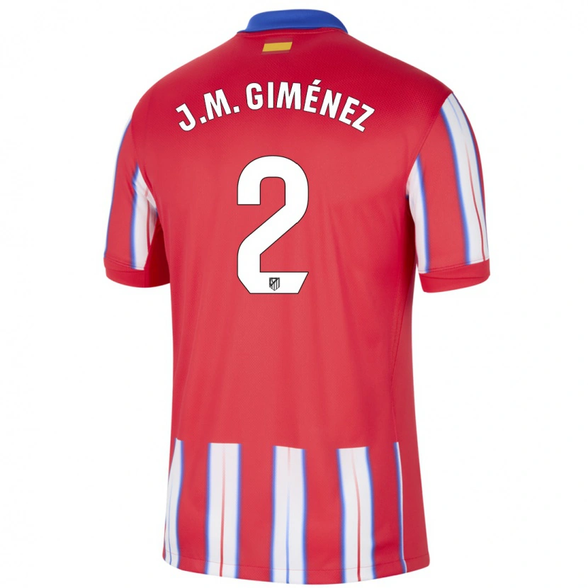 Danxen Kinder José María Giménez #2 Rot Weiß Blau Heimtrikot Trikot 2024/25 T-Shirt Schweiz