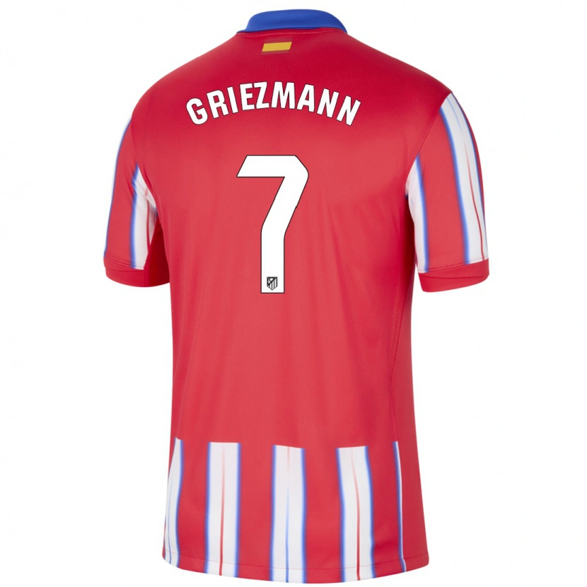 Danxen Kinder Antoine Griezmann #7 Rot Weiß Blau Heimtrikot Trikot 2024/25 T-Shirt Schweiz